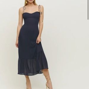 Reformation Enya dress - size 4, navy